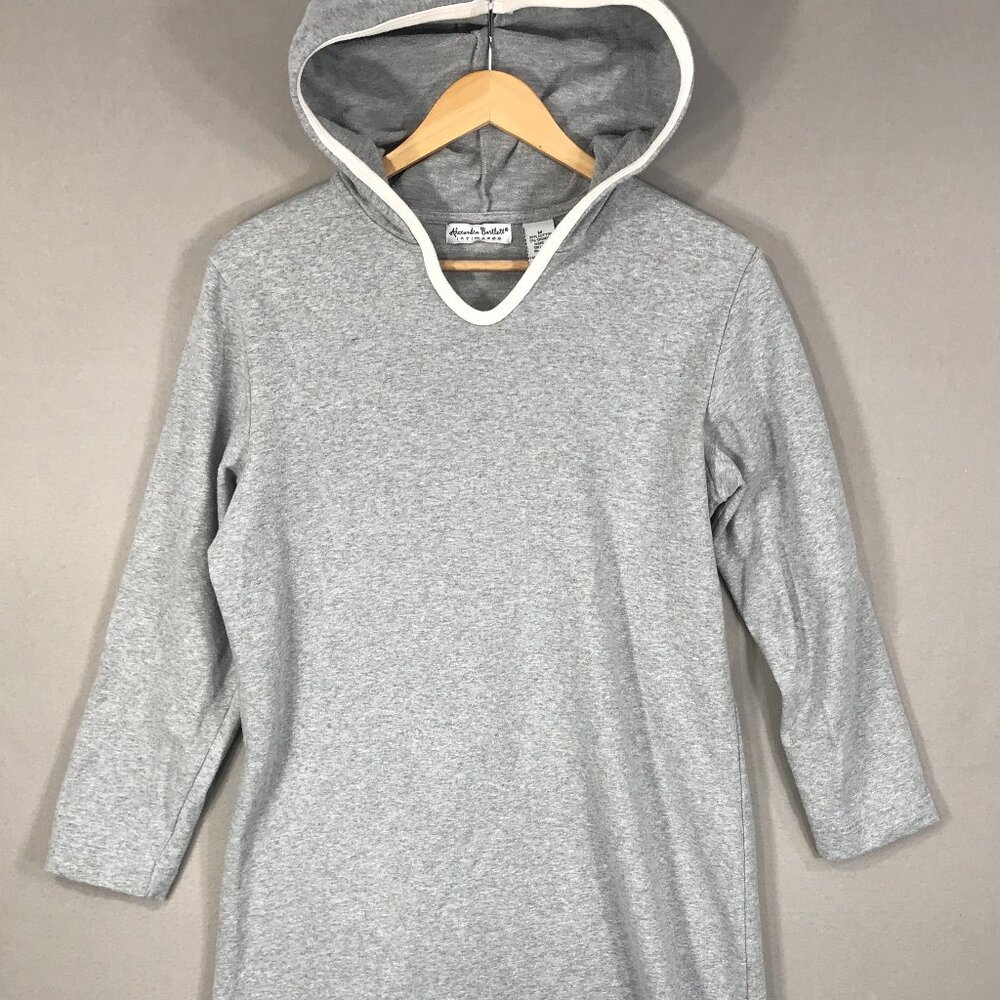 Alexandra Bartlett Intimates Sweatshirt Women's Medium Gray Pullover Hoodie LS